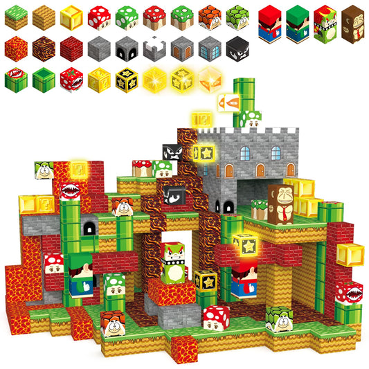 Daoyehsy 200pcs magnetic blocks set for creative building and STEM exploration.