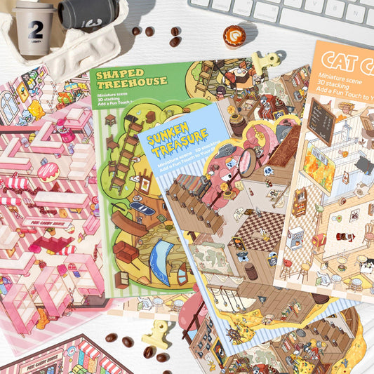 DAPUTOU bakery shop scene stickers spark storytelling and classroom crafts.