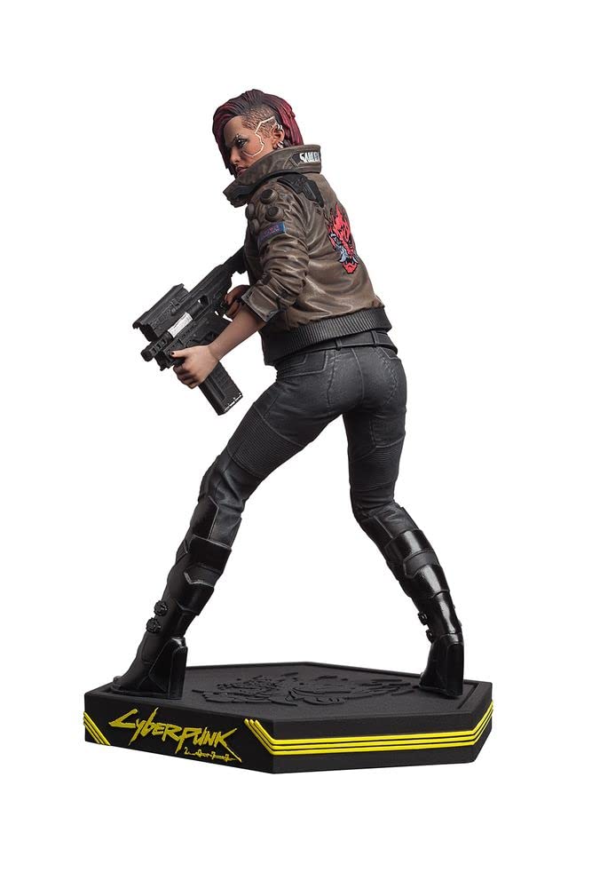 Dark Horse Comics Cyberpunk 2077 V-Female figure with rifle for dynamic posing.