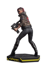 Dark Horse Comics Cyberpunk 2077 V-Female figure with rifle for dynamic posing.