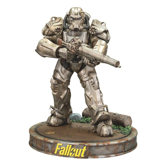 Dark Horse Comics Fallout Maximus figure in battle-worn Power Armor for display and collection.