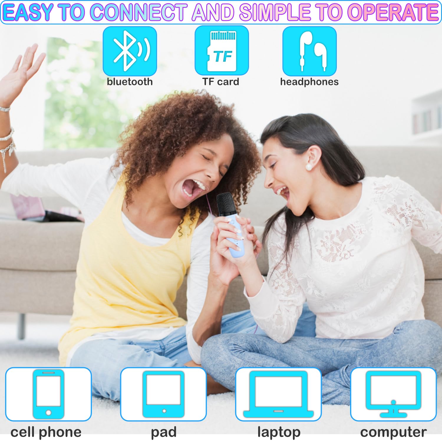 Darkant karaoke-machine battery life supports hours of play at outdoor parties.