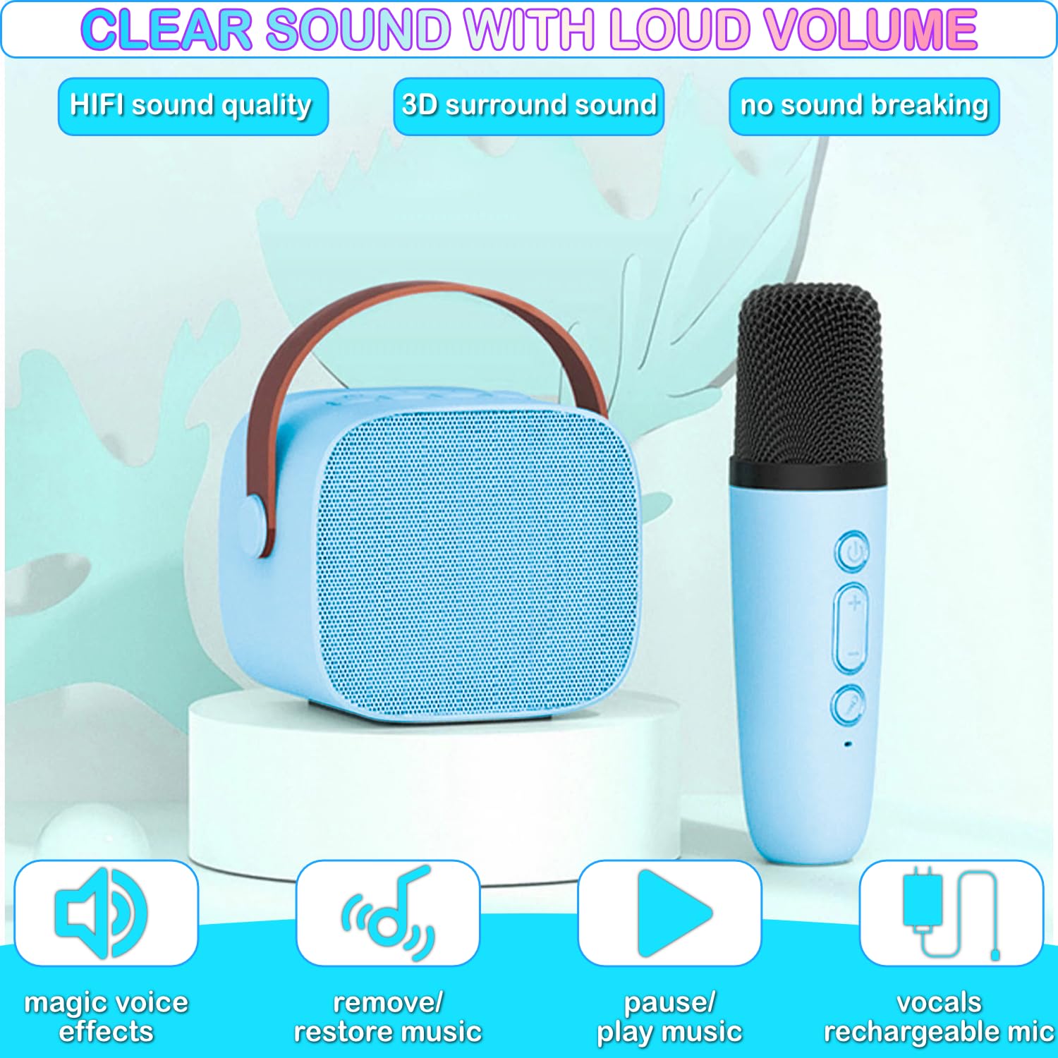 Darkant karaoke machine Bluetooth connection enables easy streaming from smartphones.