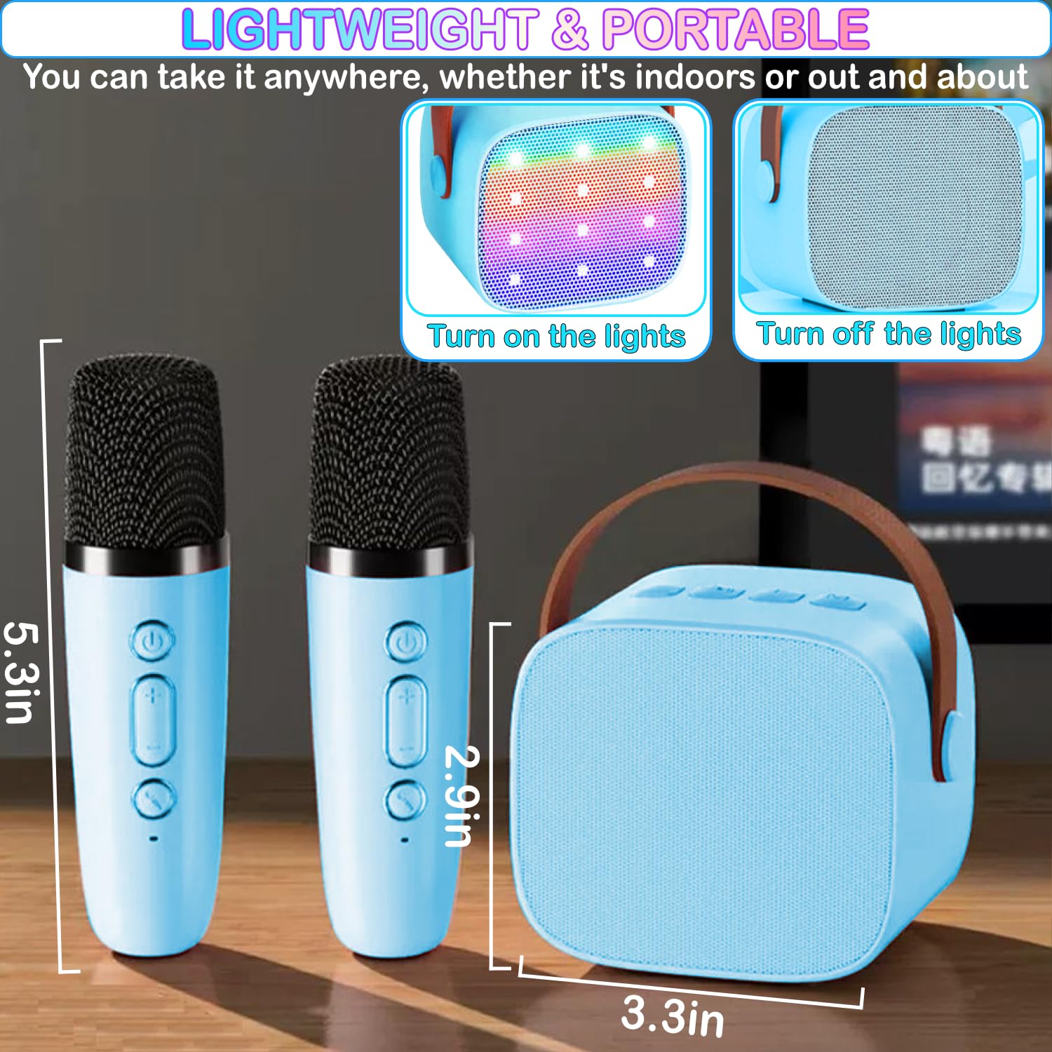 Darkant karaoke machine portable design for on-the-go singing sessions.