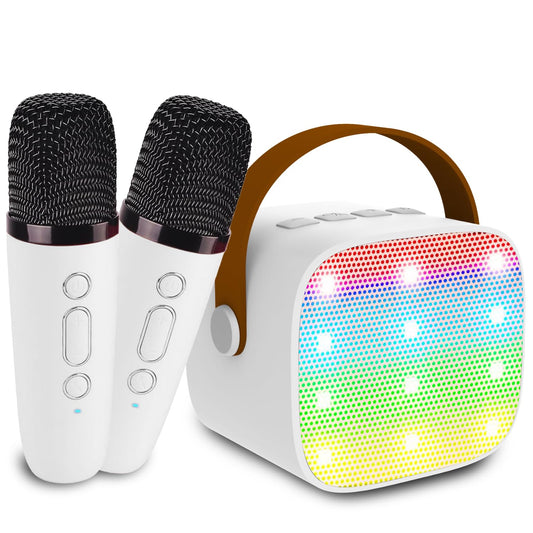 Darkant mini karaoke machine front view in white for home parties
