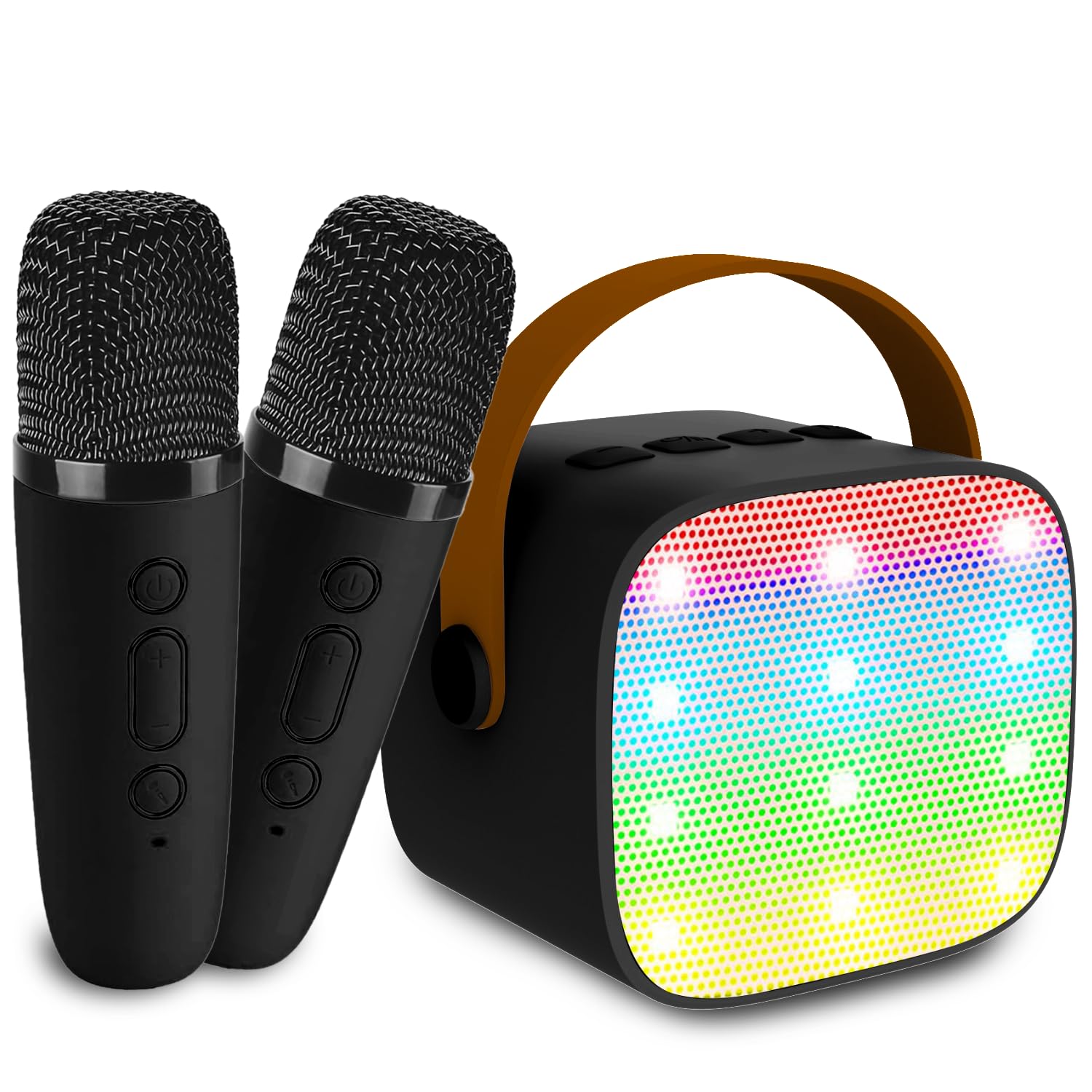 Darkant mini karaoke machine front view for home parties and family fun.