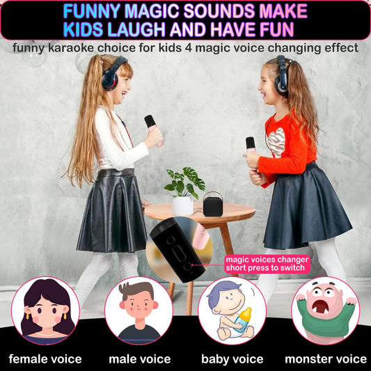Darkant mini karaoke machine with dynamic LED lighting for festive celebrations.