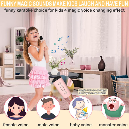 Darkant mini karaoke machine with LED lights to enhance mood during sing-alongs.
