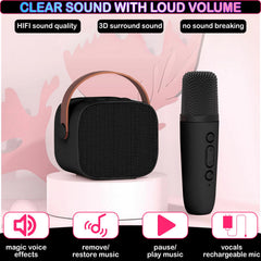 Darkant mini karaoke machine portable design with 6-hour battery for outdoor play.