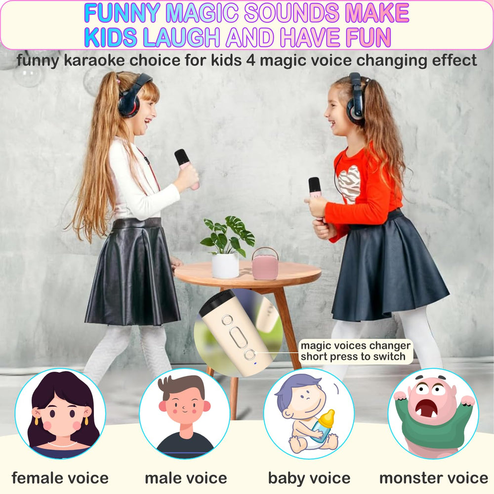Darkant Mini Karaoke with two wireless microphones for family duets.