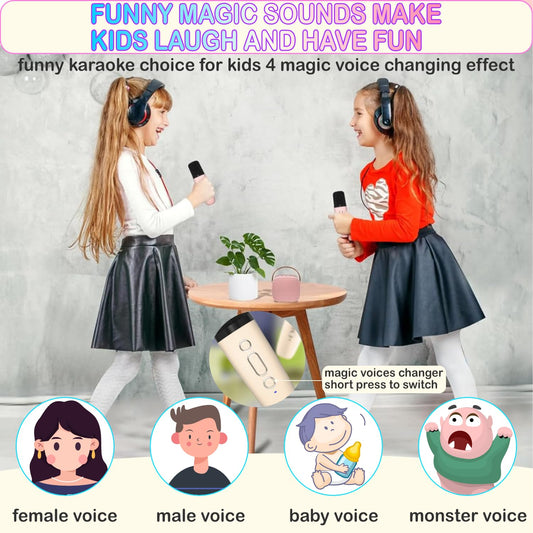 Darkant Mini Karaoke with two wireless microphones for family duets.