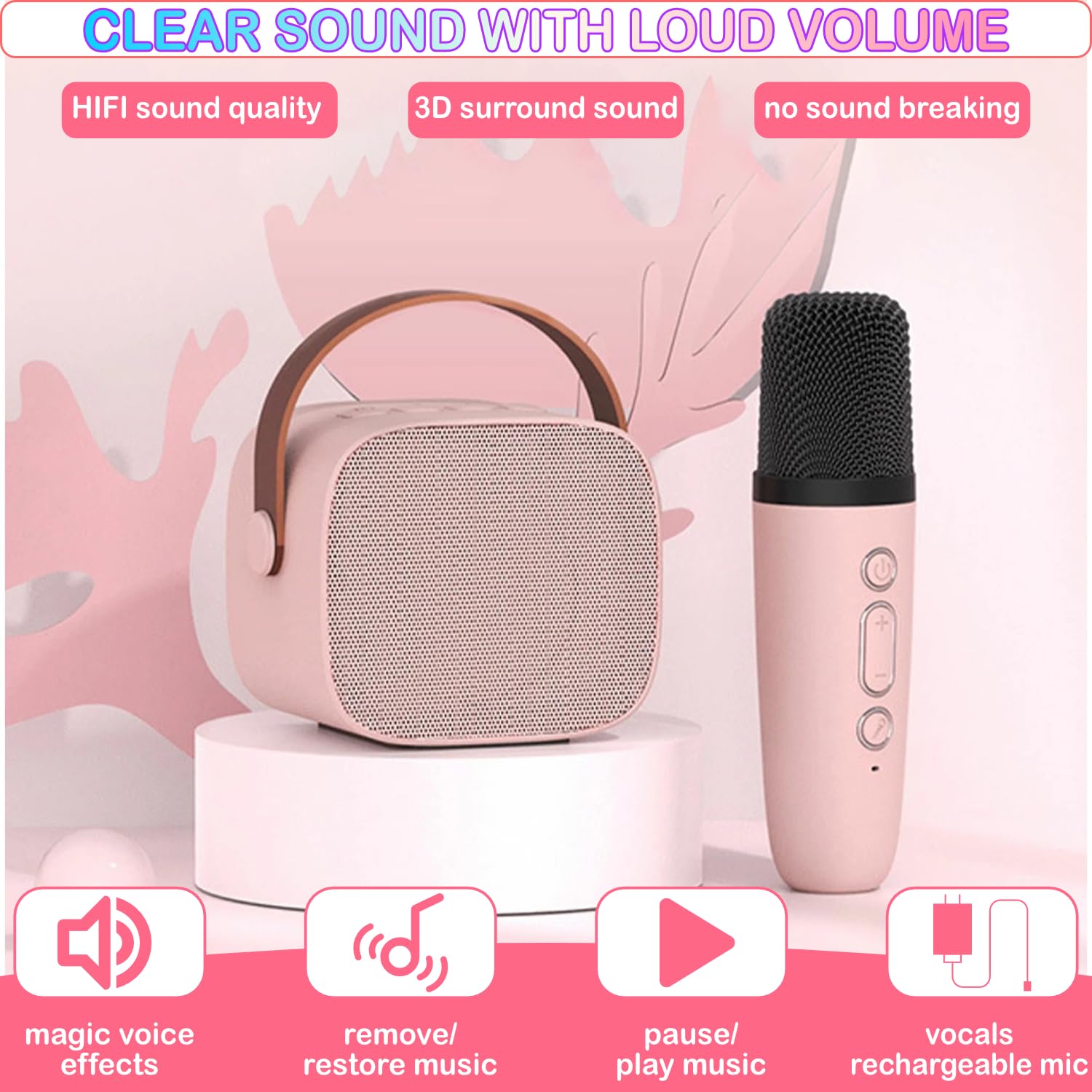 Darkant portable karaoke device ideal for outdoor and gatherings.