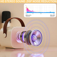 Darkant wireless microphone setup shown for real-time singing with effects.