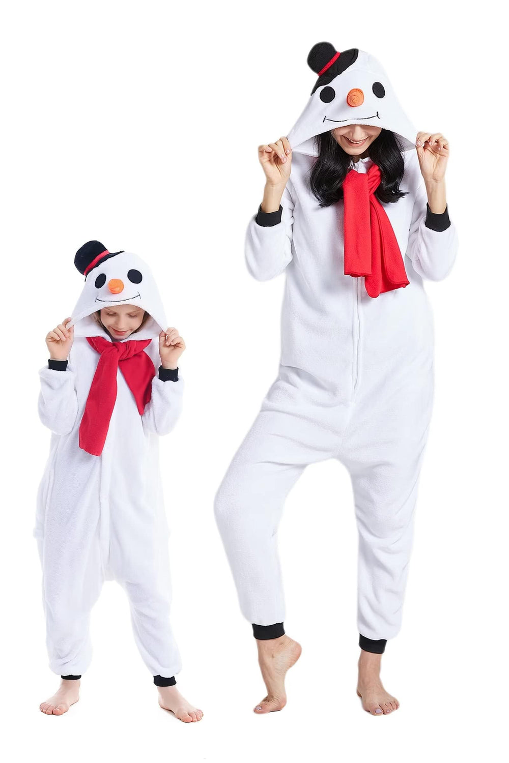 DarkCom Animal Onesie for kids with snowman design, cozy winter cosplay appeal.