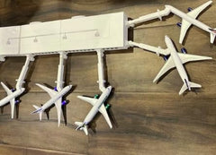 Daron airport terminal modular setup fits into any play space for flexible layouts.