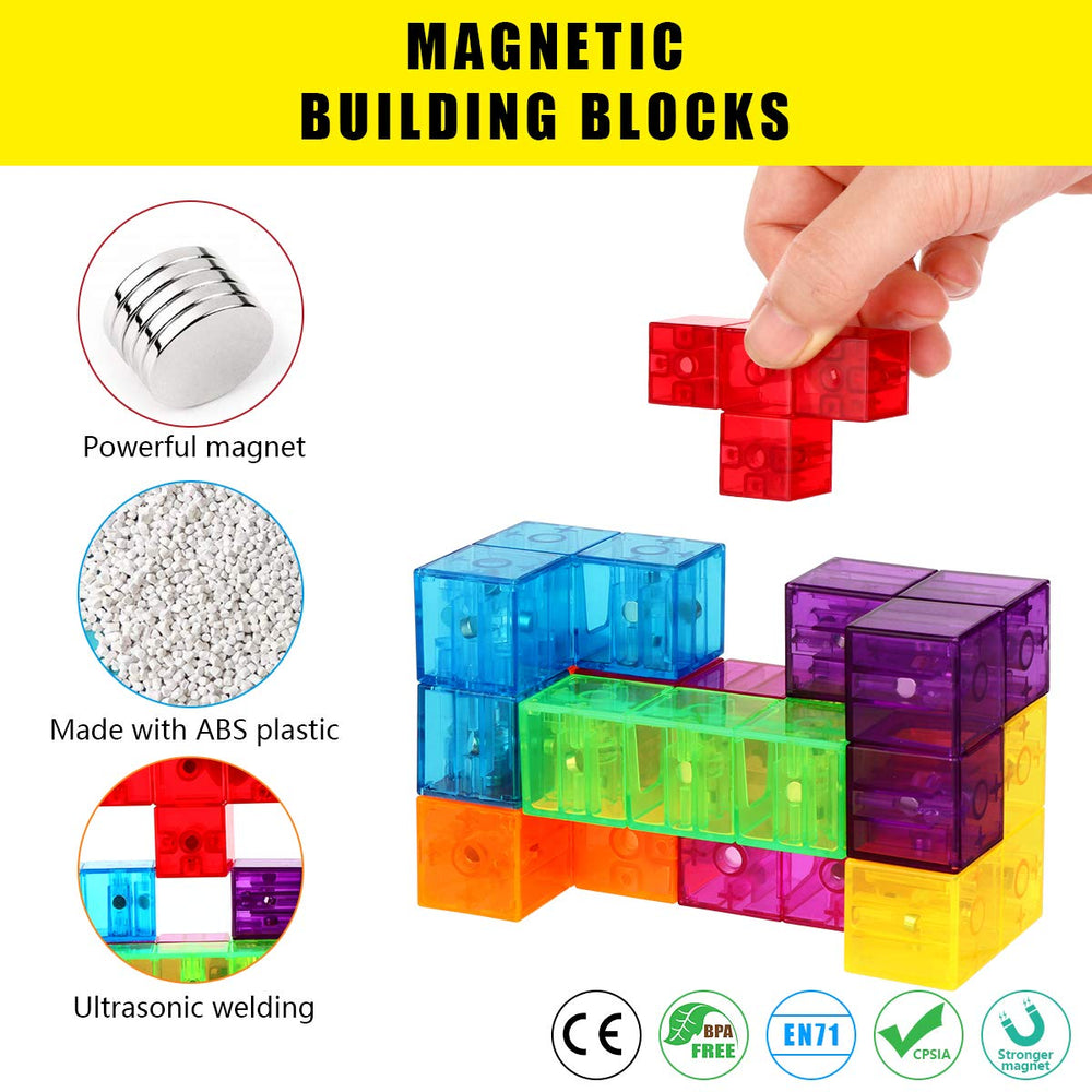 DASDAX Magic Magnetic 3D Cubes lion figure supports creative building