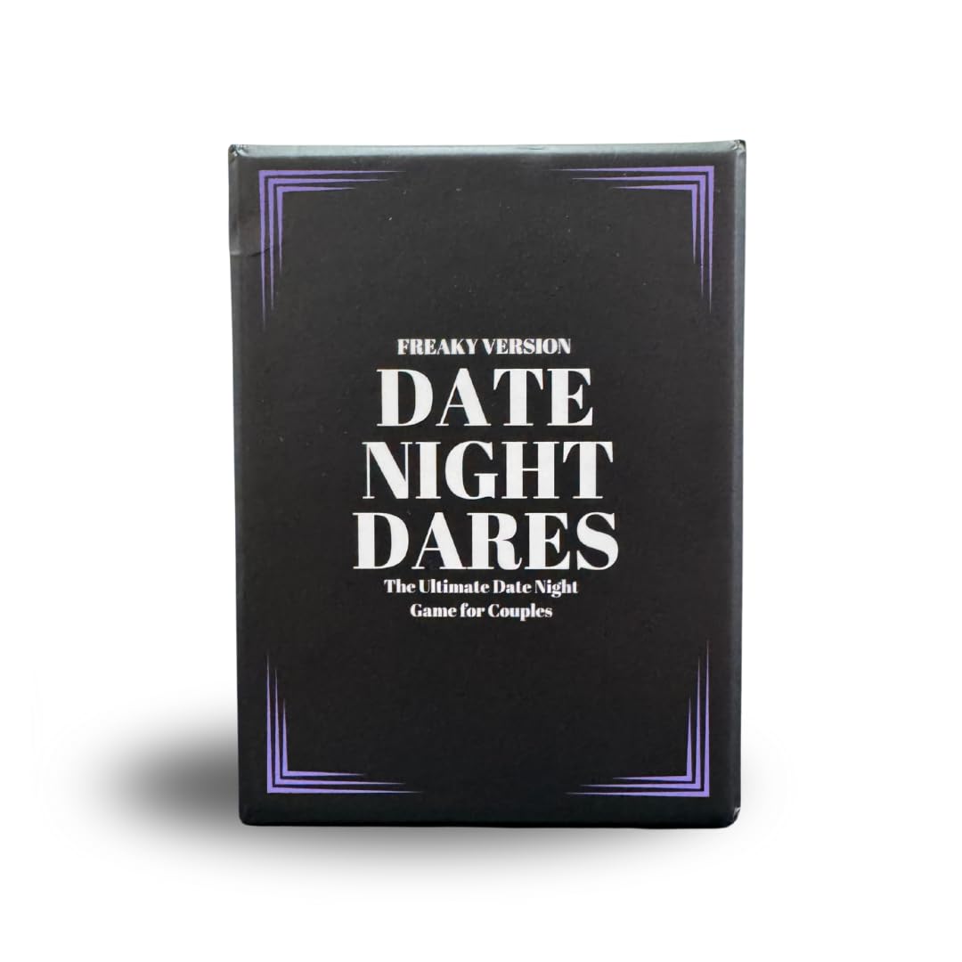 Date Night Dares 114-card pack showing spicy challenges for couples.