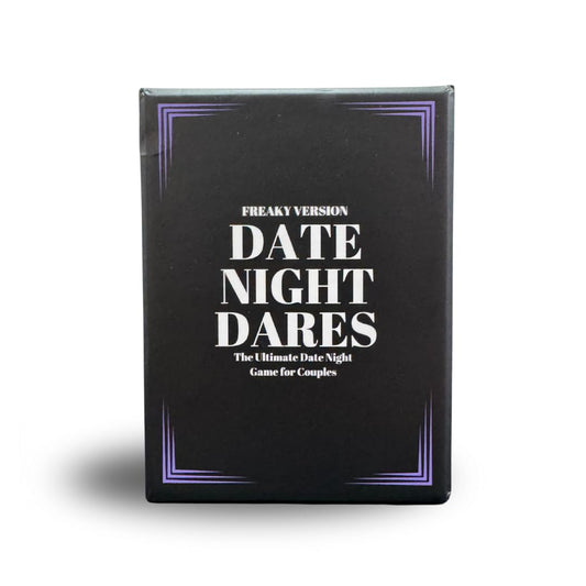 Date Night Dares 114-card pack showing spicy challenges for couples.
