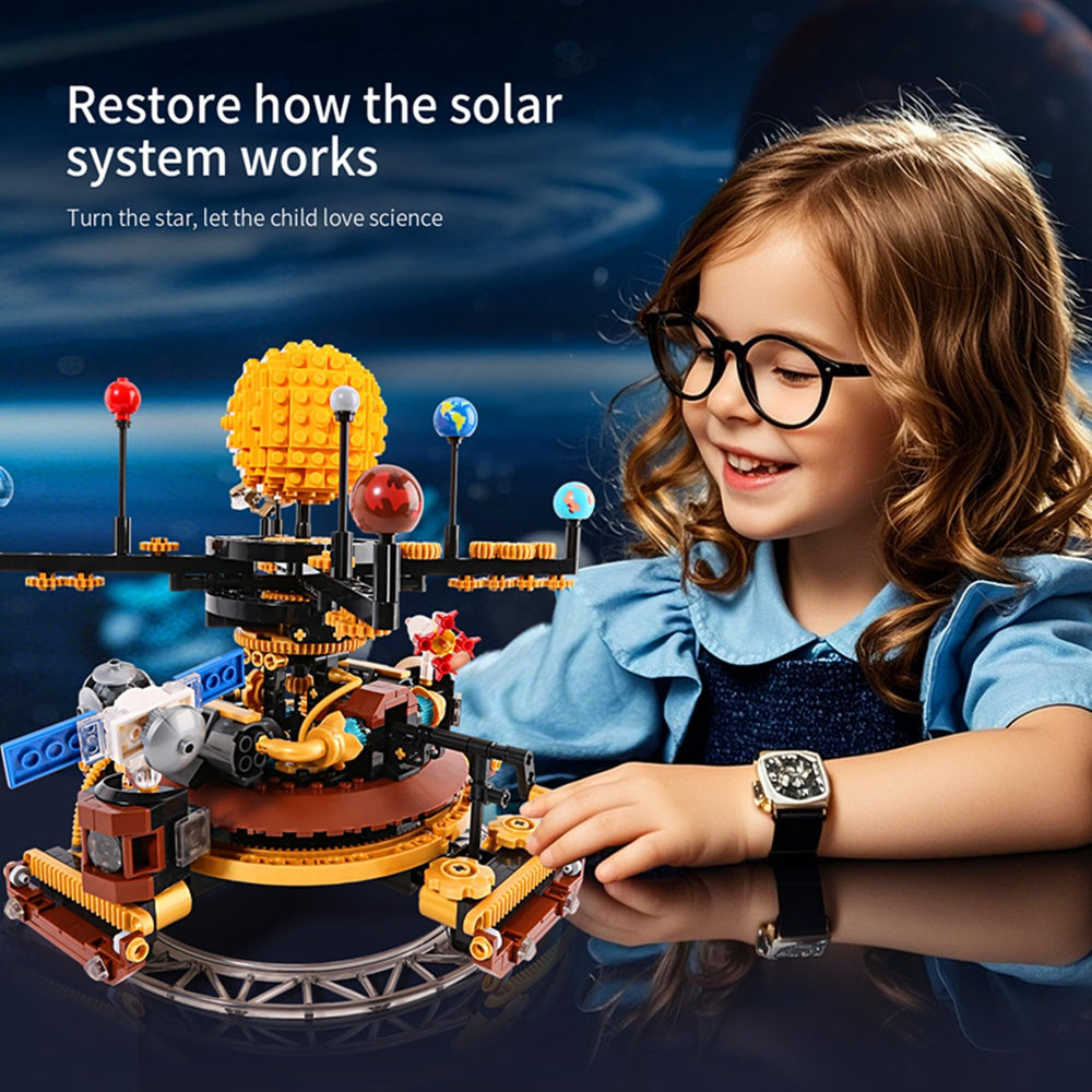 Sun-centered model provides a striking focus for classroom or home learning.