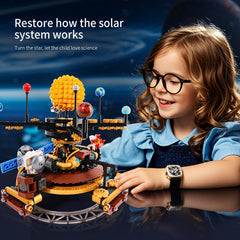 Sun-centered model provides a striking focus for classroom or home learning.