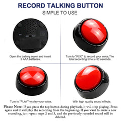 DAUH recordable button side view shows space-saving design for any setup.