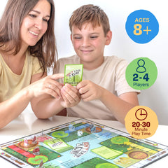 ABCD method cards guide kids through reflection steps in play sessions.