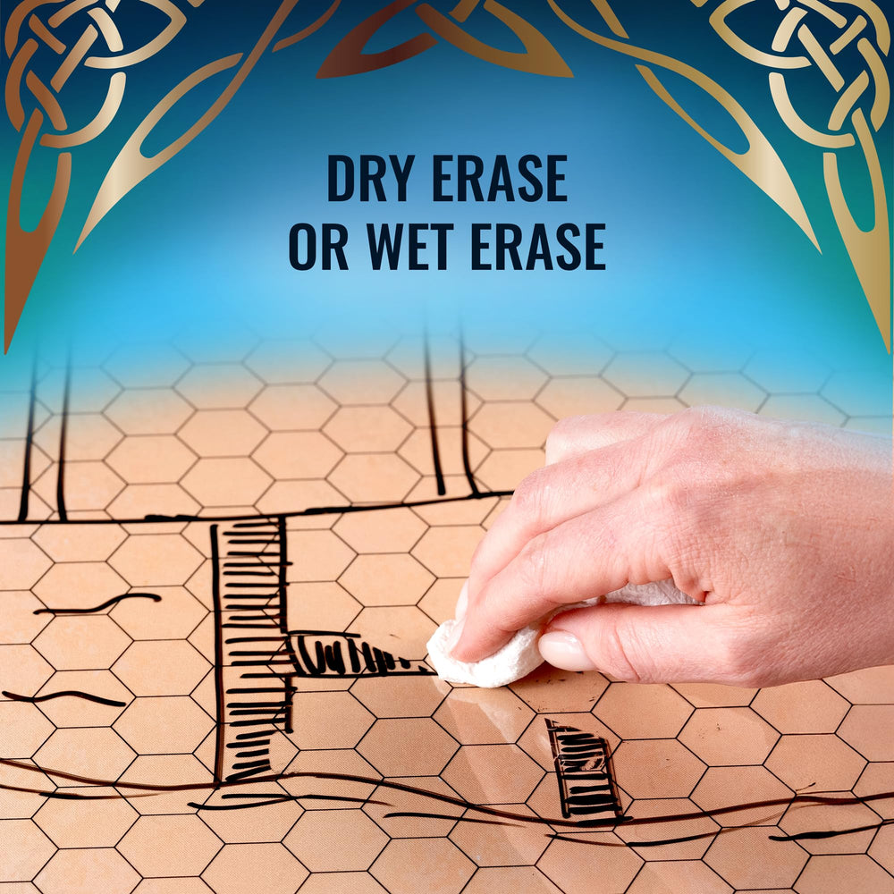 Da Vinci's Room hex grid DND map for flexible terrain design