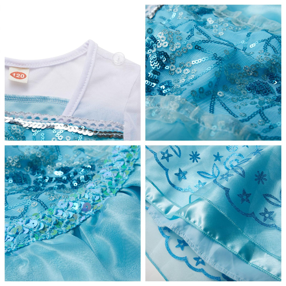 Davvew Princess Dress easy-care fabric with waterproof LEDs for quick cleanup.