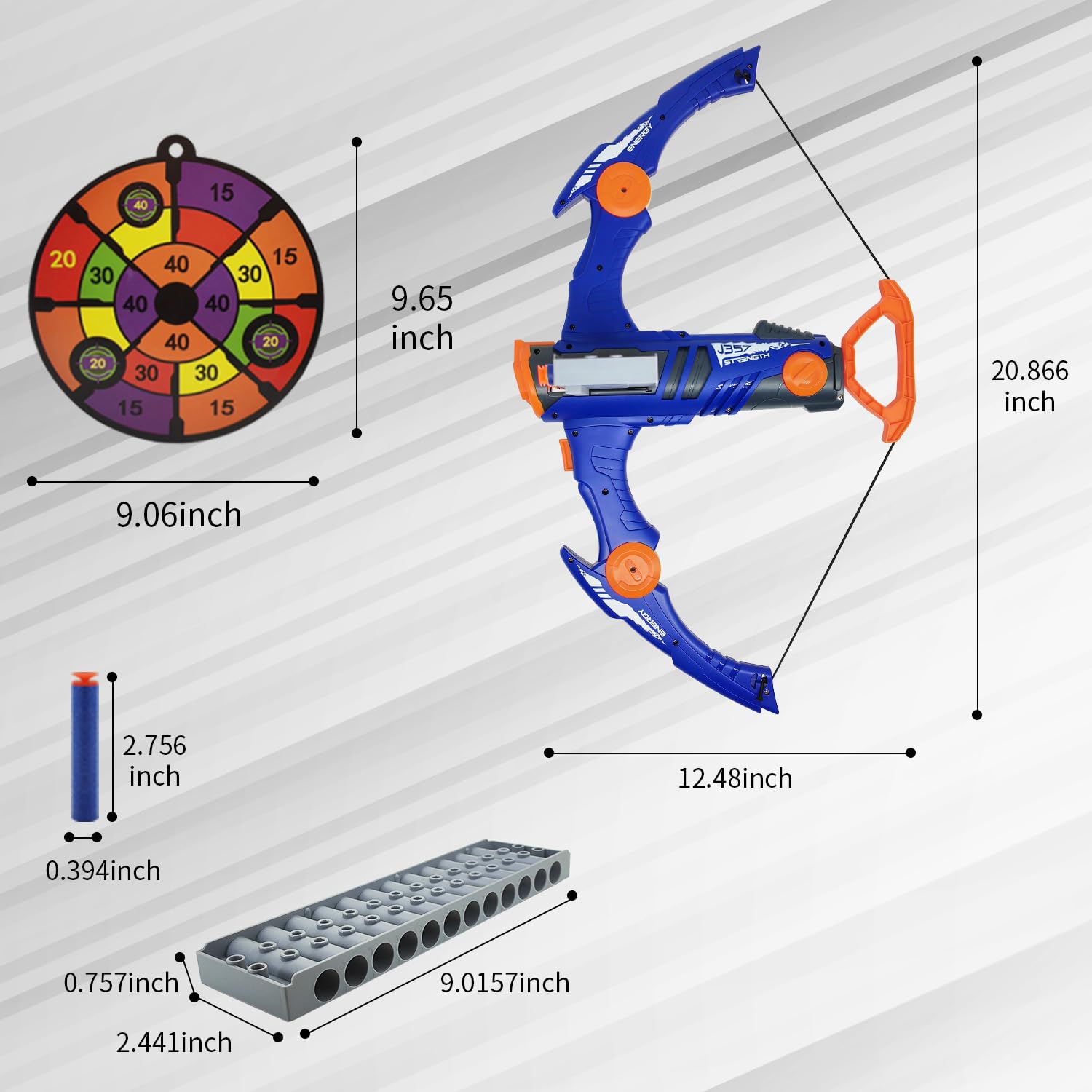 Dawnuph foam darts 36-pack arranged for Nerf compatibility and quick backup supply.