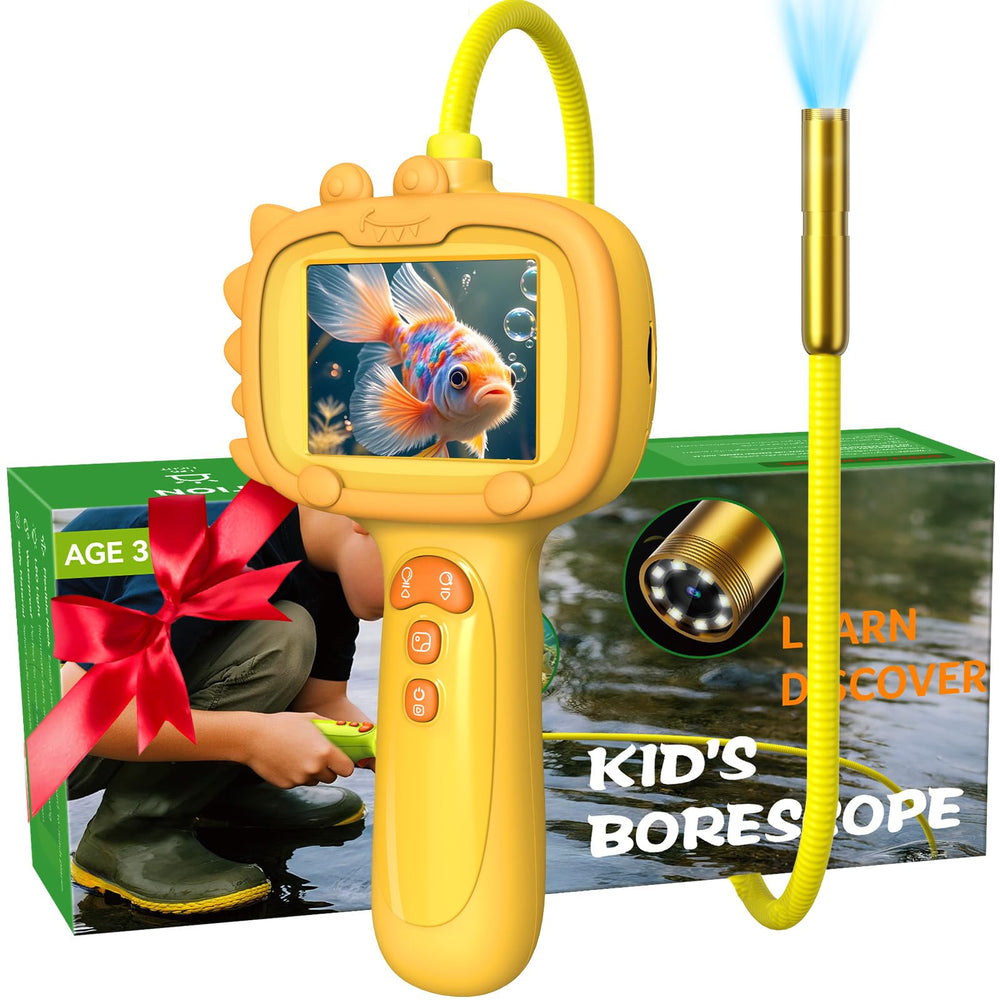Daxiongmao borescope for kids with 2.6ft snake tube for real-time exploration