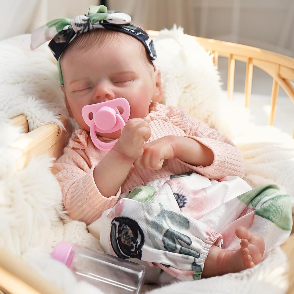 DAYOFF KIDS lifelike reborn doll 18-inch with full vinyl body for gentle play