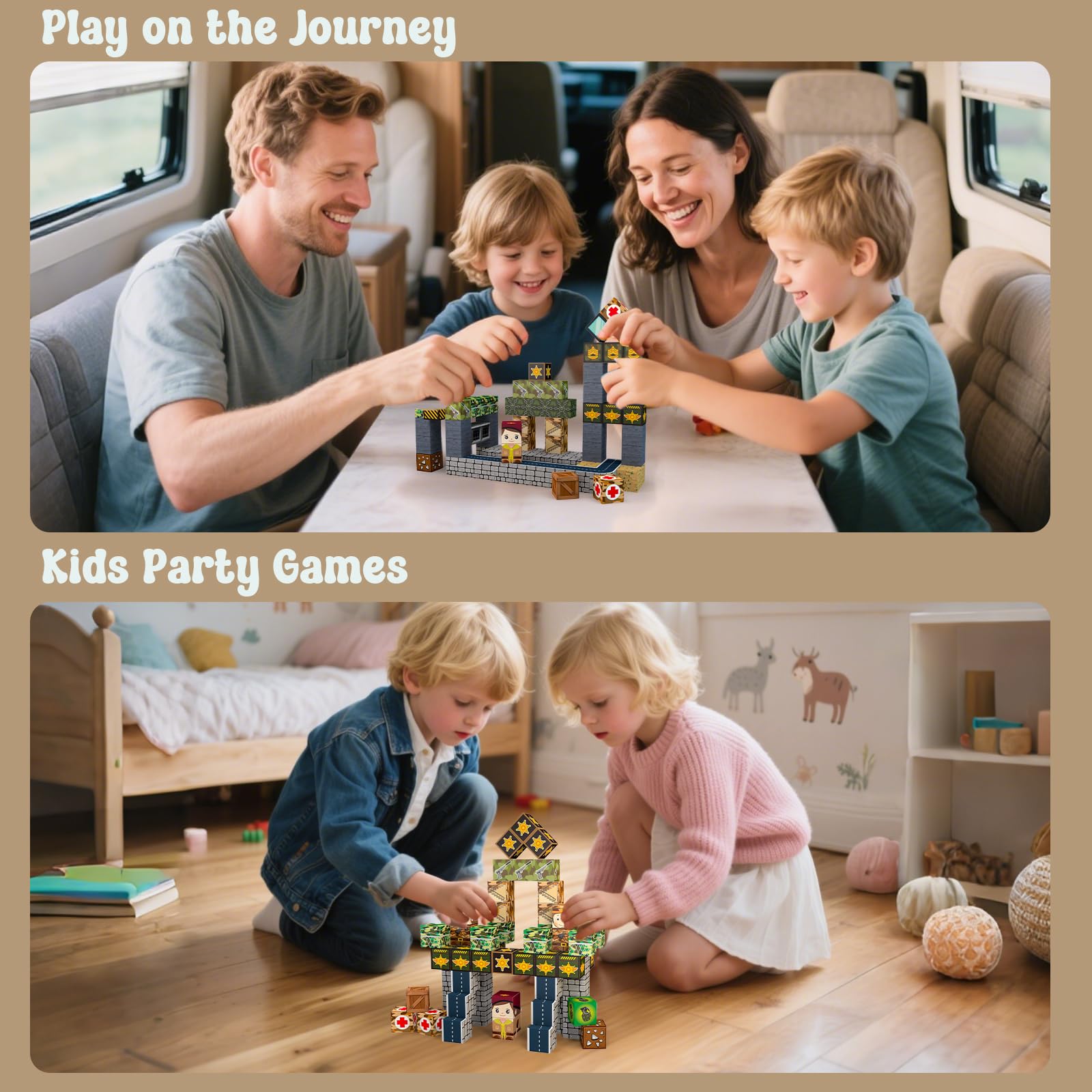 Dazhshun magnetic building blocks keep kids engaged during outdoor travel.