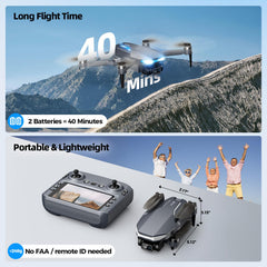 Dazlen GPS drone offers up to 40 minutes of flight with two batteries