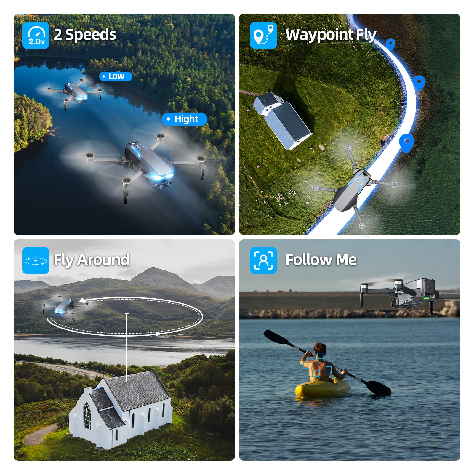 Dazlen drone with GPS Return to Home for safe recovery