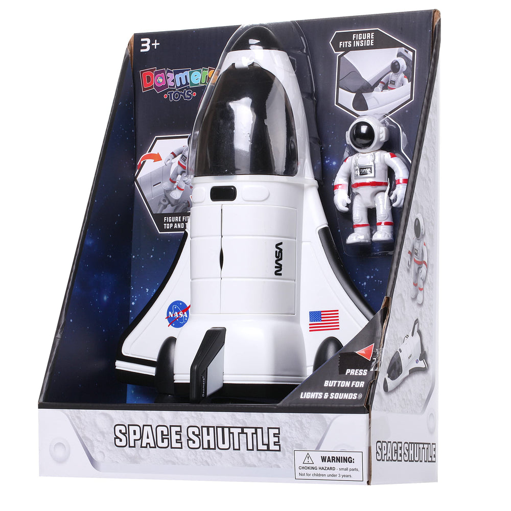 Dazmers space shuttle with astronaut figure in cockpit for imaginative adventures
