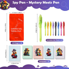 DazSpirit detective mini notebooks accompany the pens for quick note keeping.