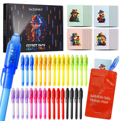 DazSpirit invisible ink pen with UV light reveals secret messages for kids' spy play.