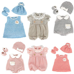 DC-BEAUTIFUL 6-set doll dress featuring premium wool and embroidery lace for 14–18 inch dolls