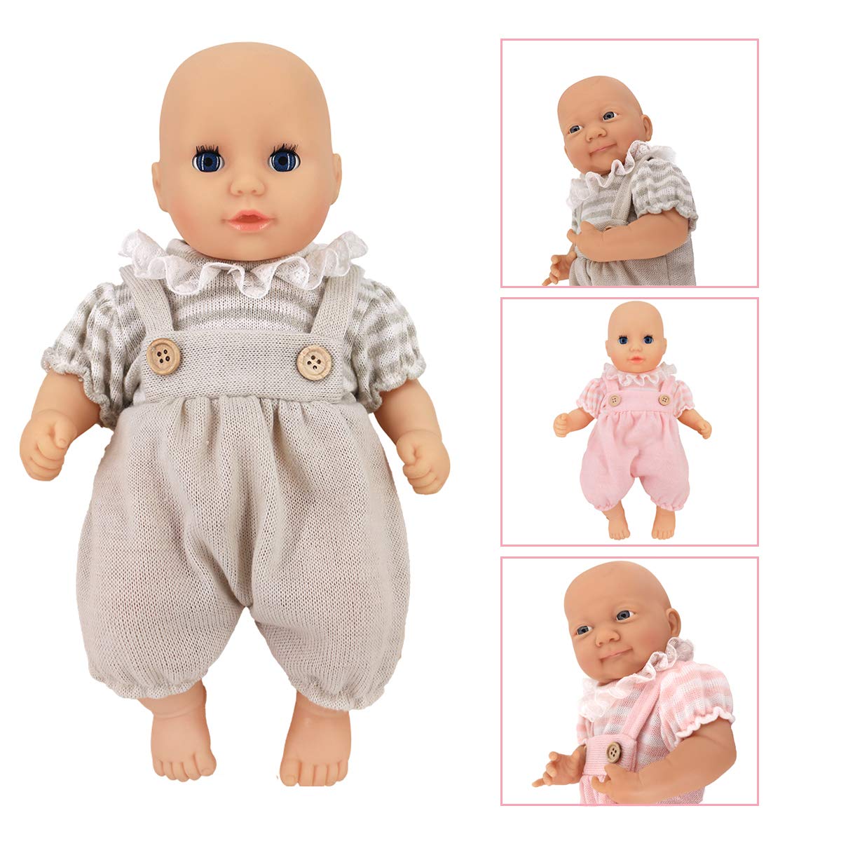 DC-BEAUTIFUL doll onesies for easy layering during playtime