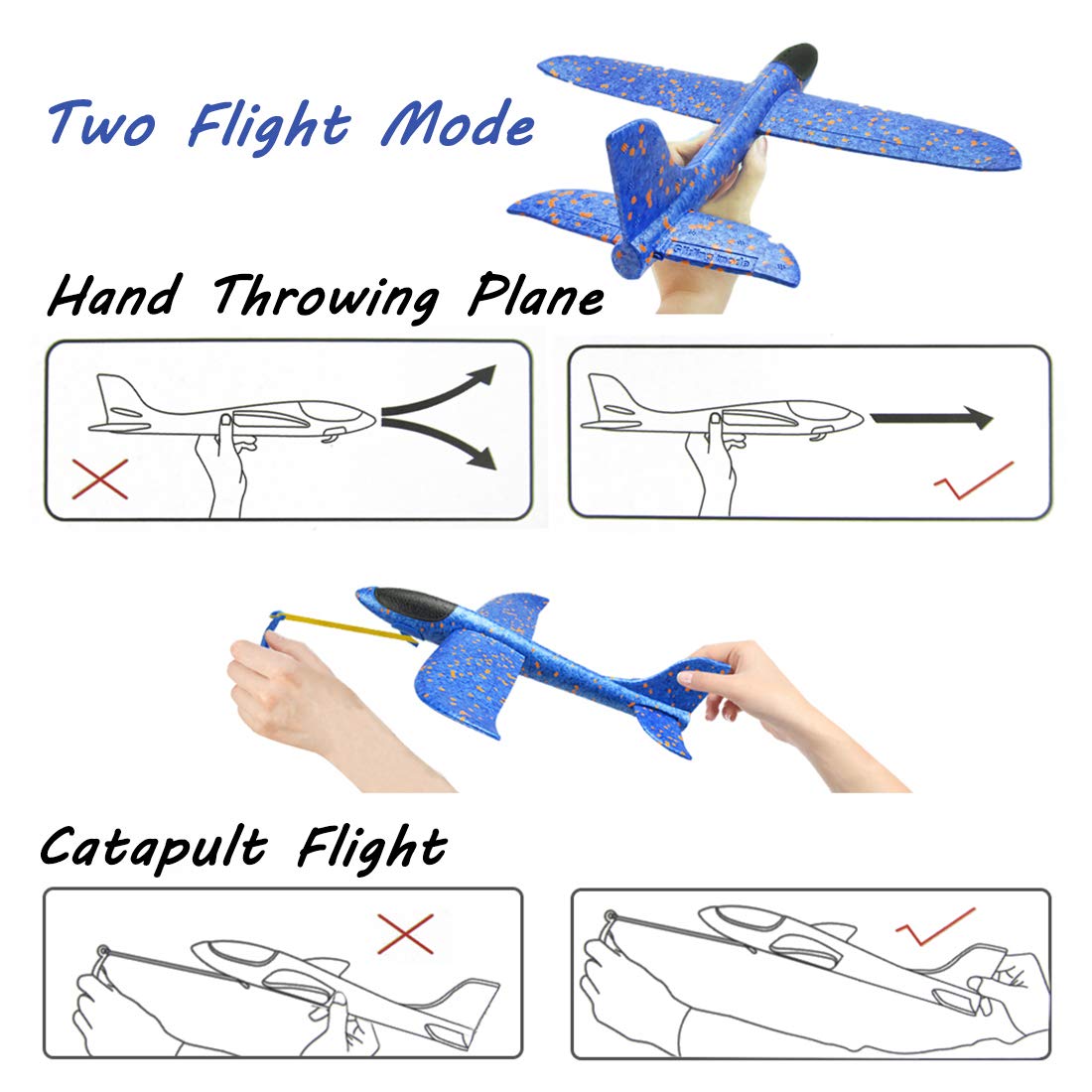 DC-BEAUTIFUL foam airplanes in mid air during outdoor play
