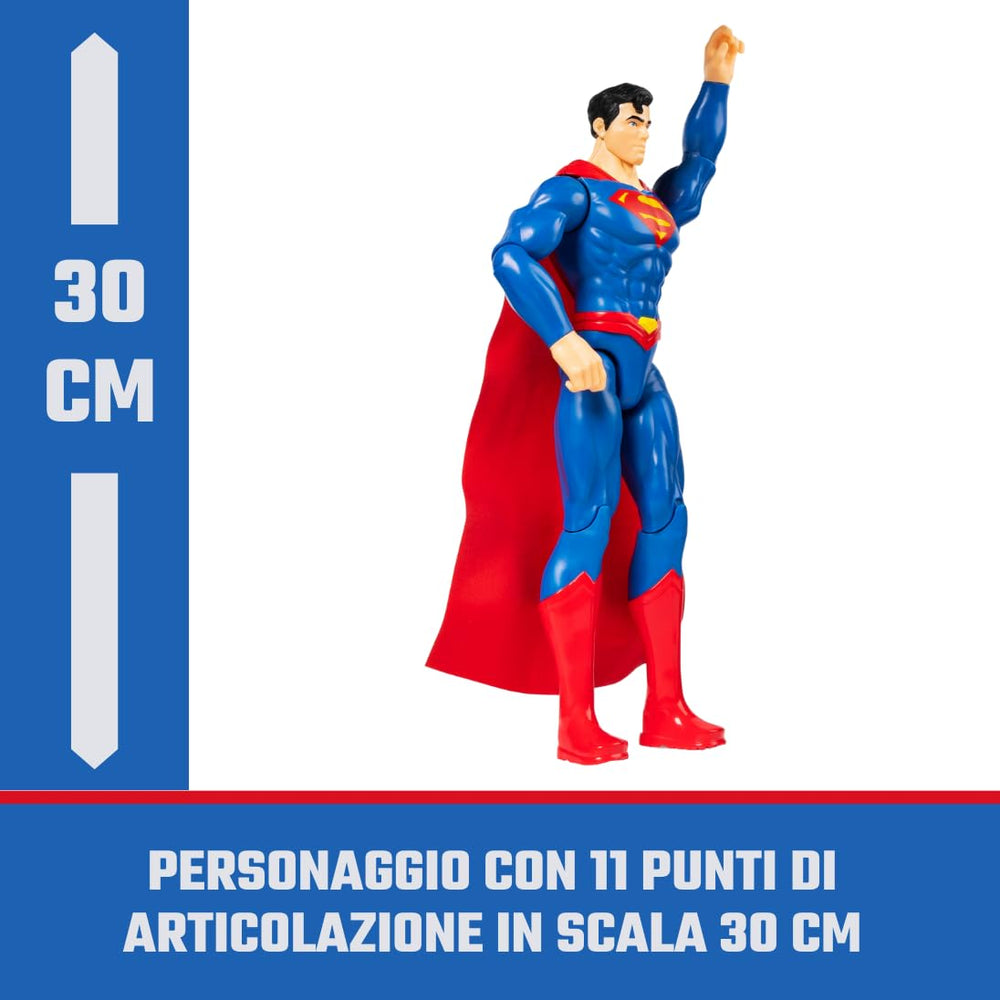 DC Comics 12-Inch Superman figure with cloth cape detail for authentic styling.