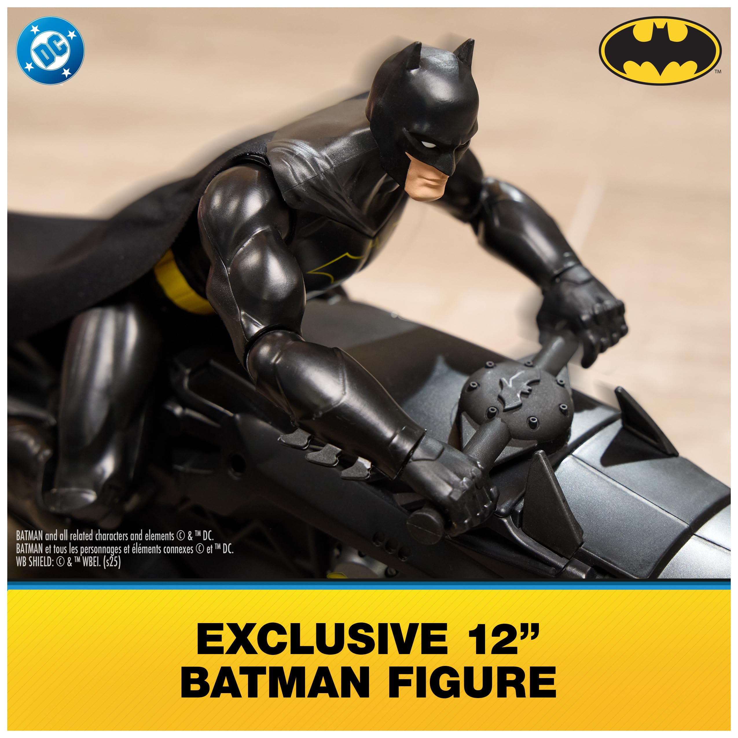 Batman Batcycle supports stealth missions and imaginative play sessions.
