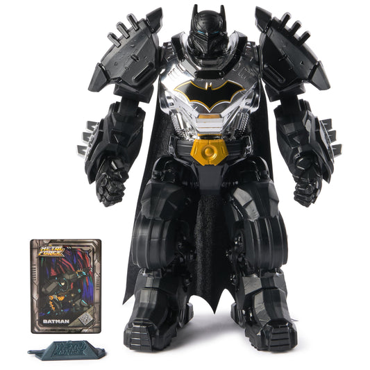 DC Comics Metal Force Batman 12-inch figure on display with dramatic presence
