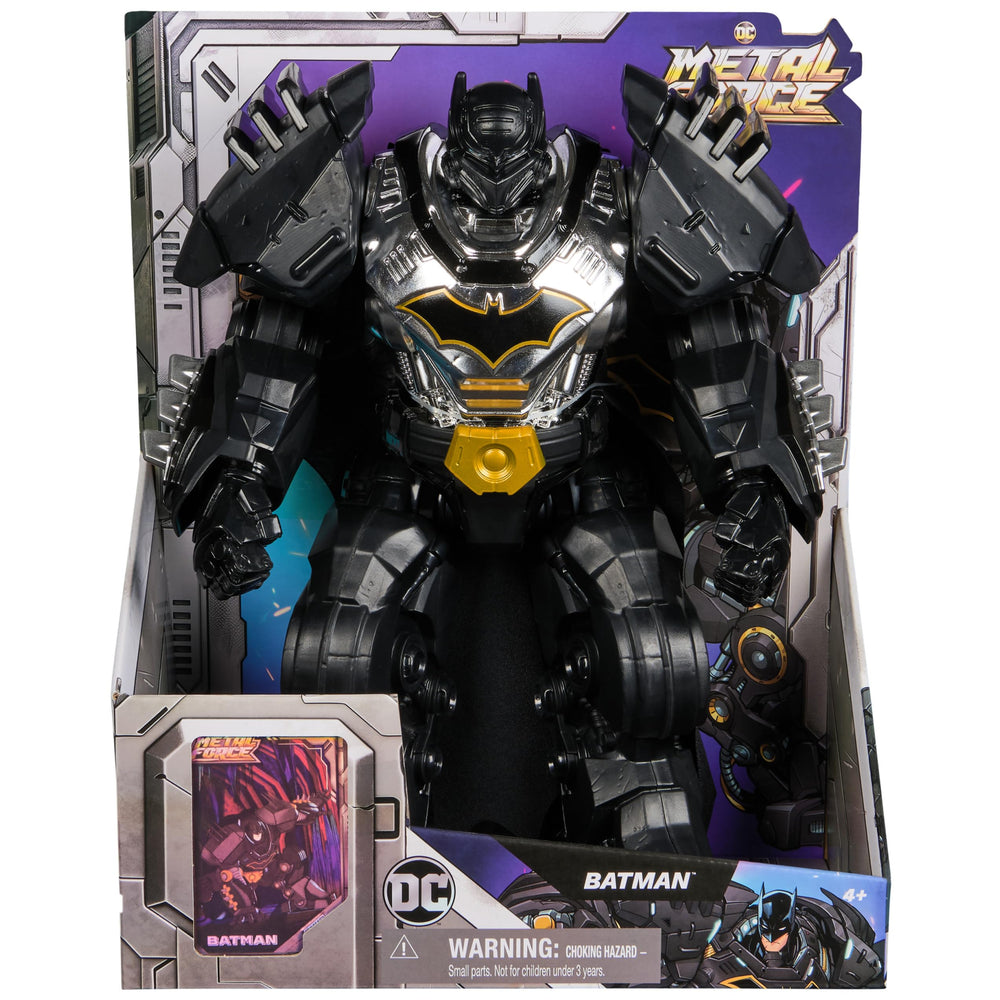DC Comics Metal Force Superman 12-inch figure highlighting metallic armor shine