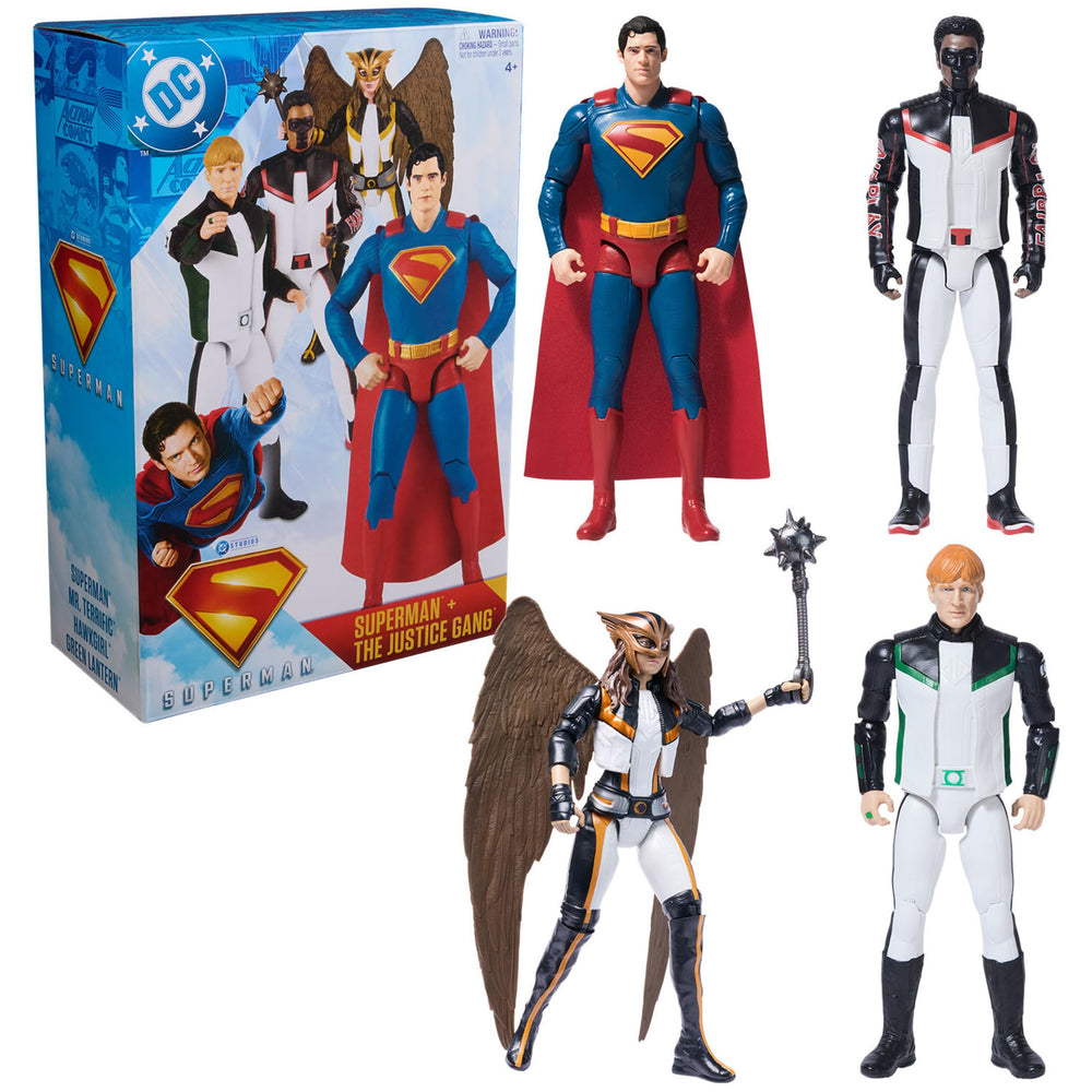 DC Comics Superman figure front view for imaginative play and heroic storytelling.