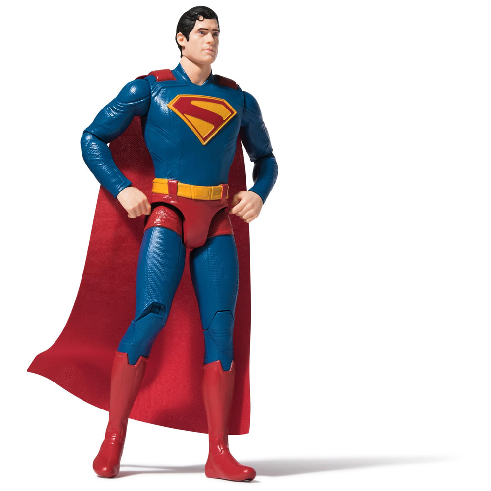 DC Comics Superman figure with power cape interaction for enhanced action scenes.