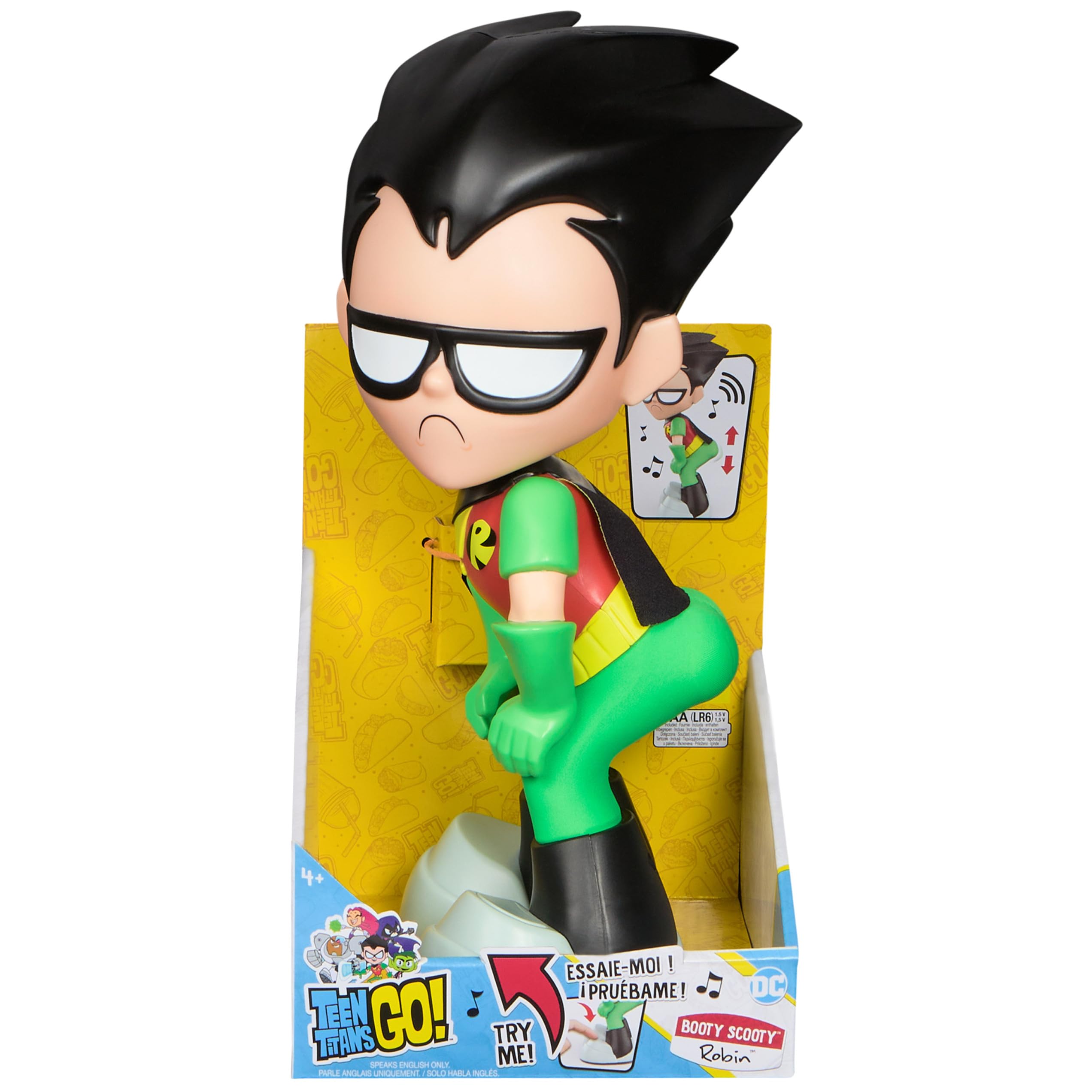 DC Comics Teen Titans Go Booty Scooty Robin dancing figure showing playful movement for imagination