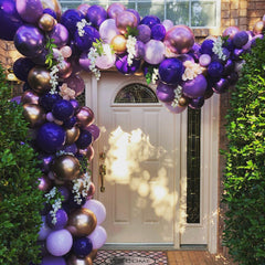 DCJHFJ dark purple balloons pack for bold arch accents
