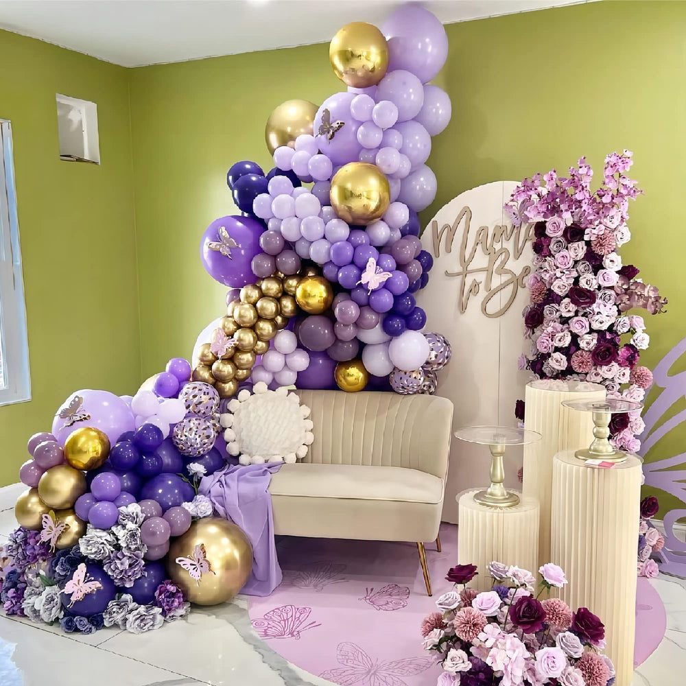 DCJHFJ lavender balloons pack adds delicate pastel flair