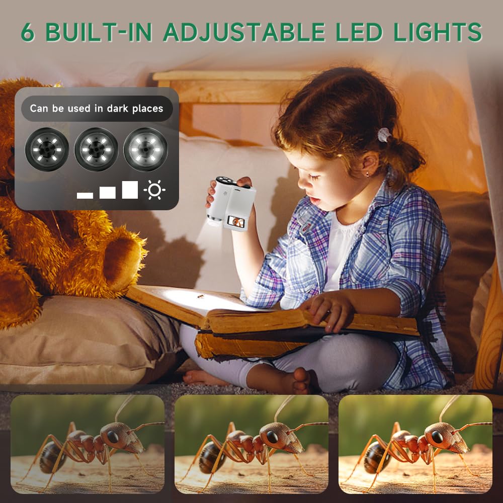 Dcorn Kids Microscope USB connectivity to a PC for broader exploration